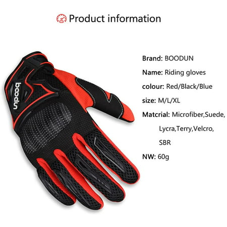 for Climbing Motocross etc BOODUN Motorcycle Riding Gloves for Men and Women Road Racing Breathable Motorbike Gloves Knuckle Protection 